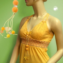 necklace yellow beads 90cm