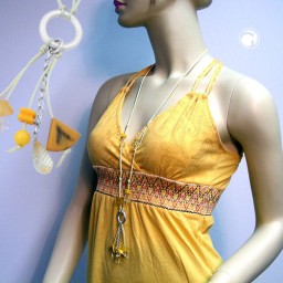 necklace yellow beads 90cm