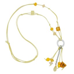 necklace yellow beads 90cm