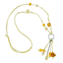 necklace yellow beads 90cm