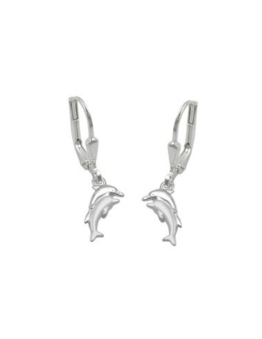 earrings leverback dolphins siver 925