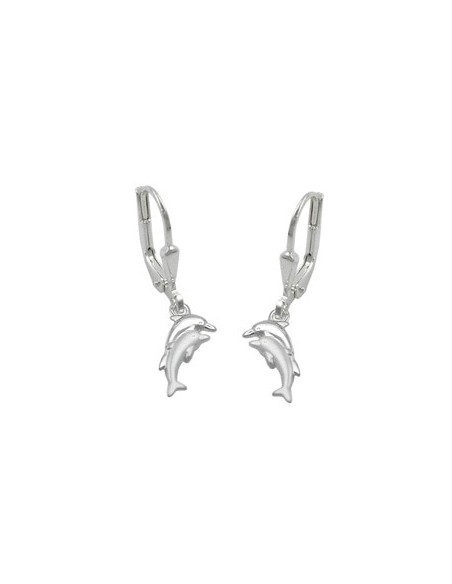 earrings leverback dolphins siver 925