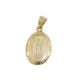 pendant lady of guadaloupe 9k gold