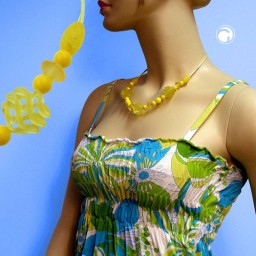 necklace yellow beads 45cm