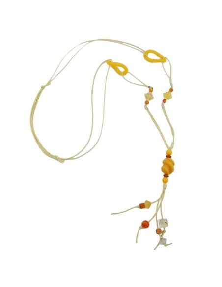 necklace yellow beads 100cm