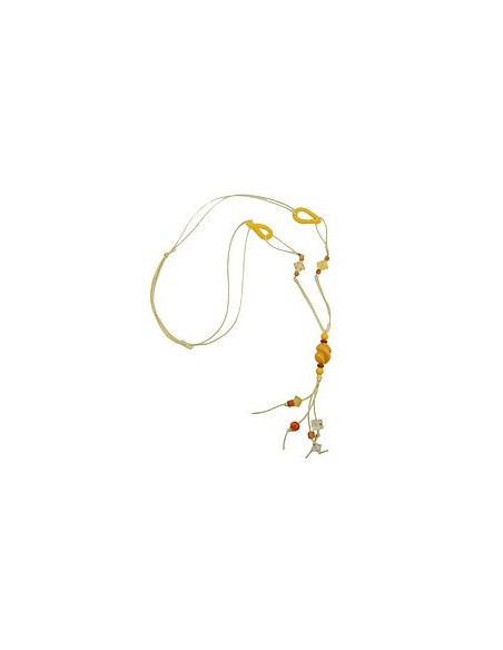 necklace yellow beads 100cm