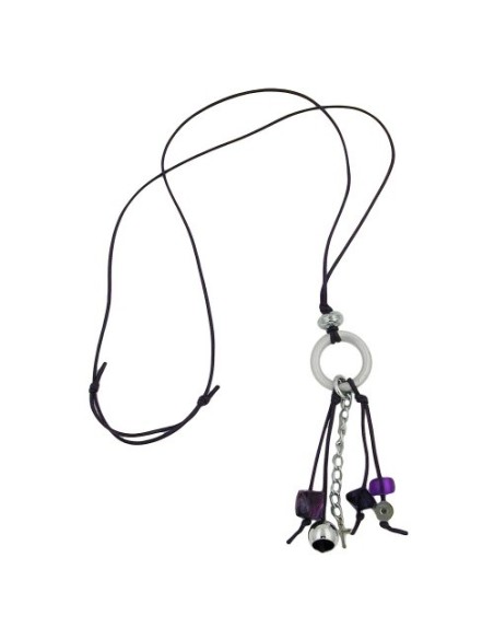 necklace grey beads 90cm