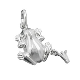 pendant frog whith crown silber 925