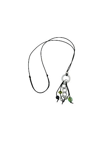 necklace grey/ olive beads