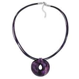 necklace amulett lilac marbled 55cm
