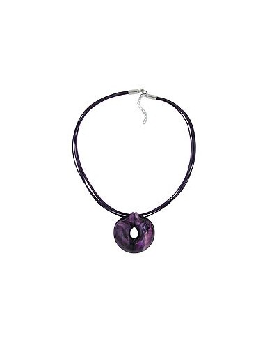 necklace amulett lilac marbled 55cm