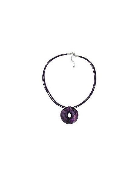 necklace amulett lilac marbled 55cm