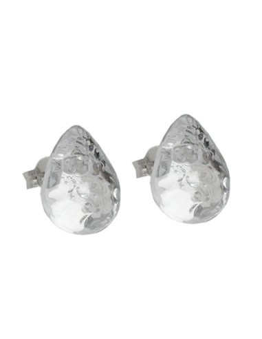 stud earrings drops crystal silver effect