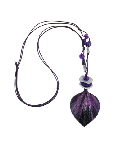 necklace scaled leaf lilac-lavender 95cm