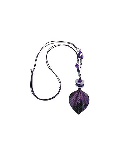 necklace scaled leaf lilac-lavender 95cm
