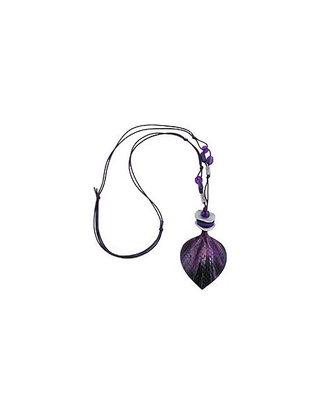 necklace scaled leaf lilac-lavender 95cm