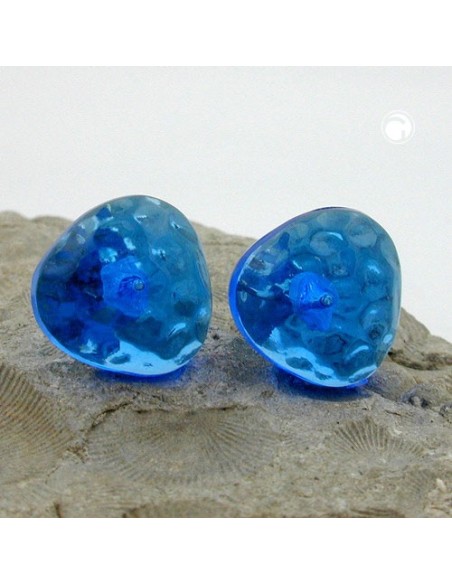 stud earrings blue triangles
