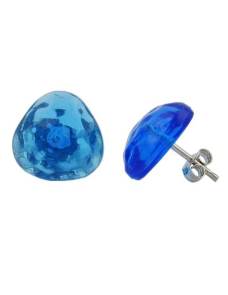 stud earrings blue triangles