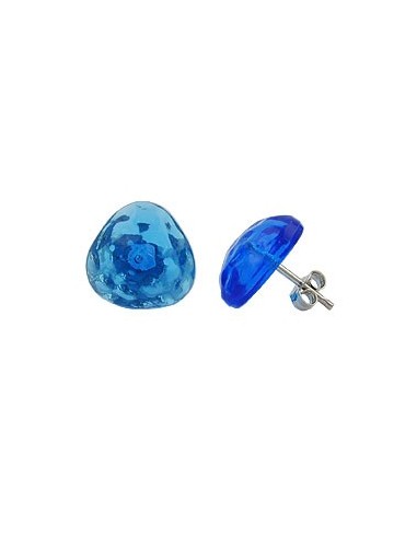 stud earrings blue triangles