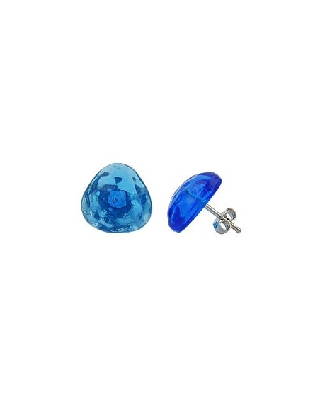 stud earrings blue triangles
