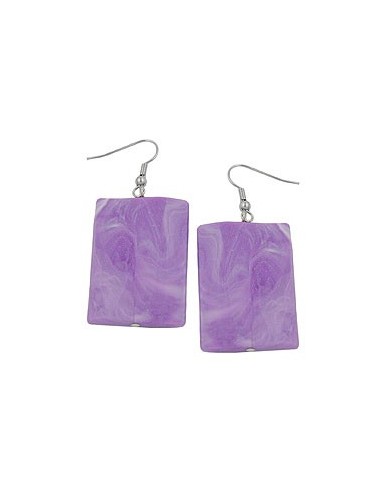 hook earrings pillow bead purple