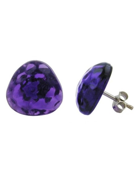 stud earrings purple
