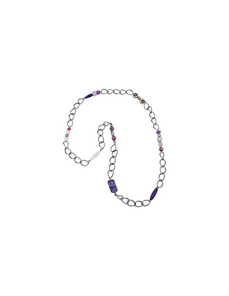 necklace purple beads 95cm