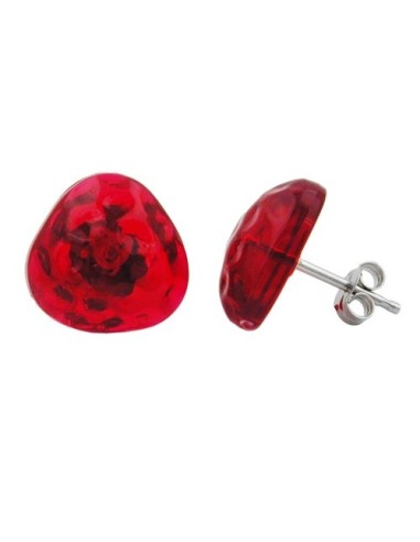 stud earrings red transparent