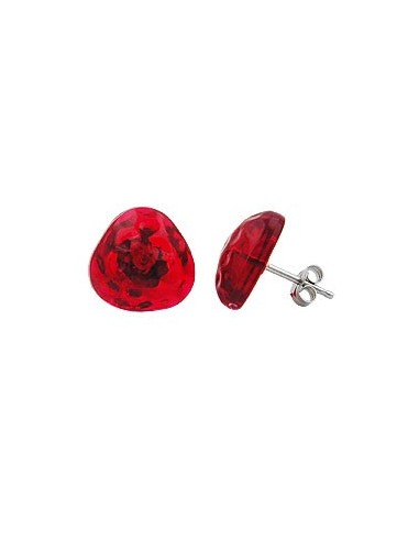 stud earrings red transparent