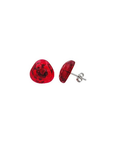 stud earrings red transparent