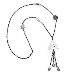 necklace grey-silver chrome 95cm