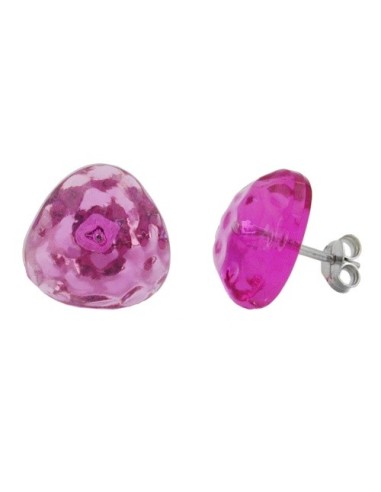 stud earrings pink transparent