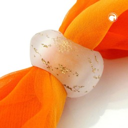 scarf bead white-gold