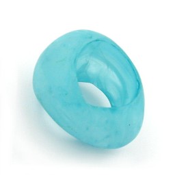 scarf bead turquoise transparent