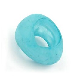 scarf bead turquoise transparent