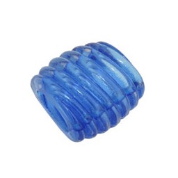 scarf bead spiral marking blue transparent 35mm