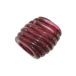 scarf bead spiral marking plum transparent 35mm