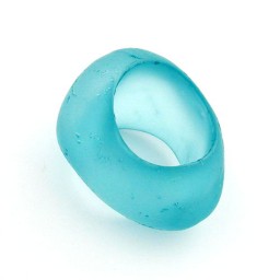 scarf bead turquoise transparent