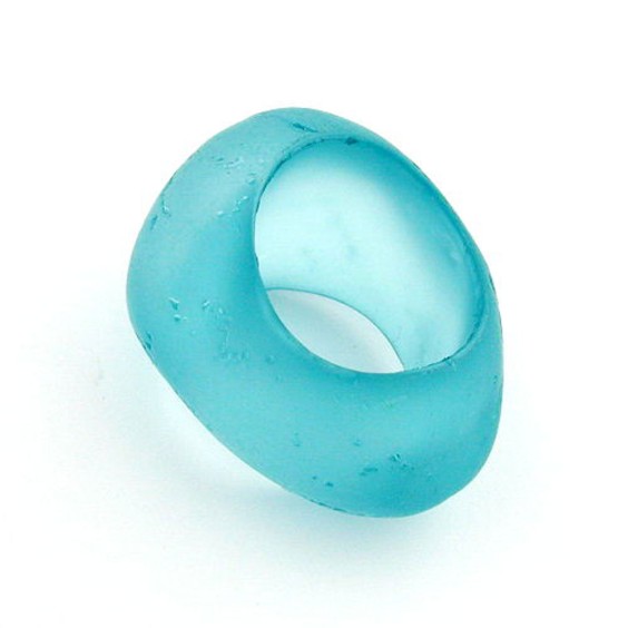 scarf bead turquoise transparent