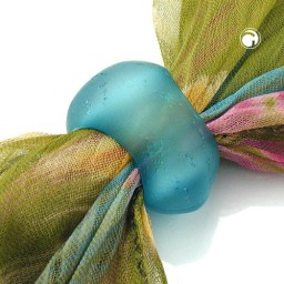 scarf bead turquoise transparent