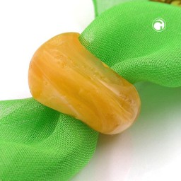 scarf bead yellow 28mm