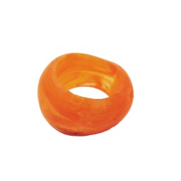 scarf bead yellow orange 28mm