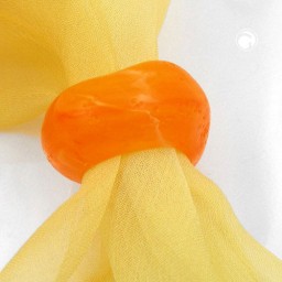 scarf bead yellow orange 28mm