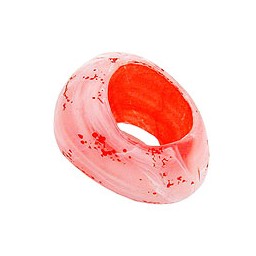 scarf bead red white design