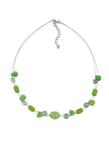 necklace glass beads green