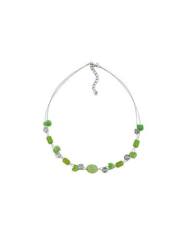 necklace glass beads green