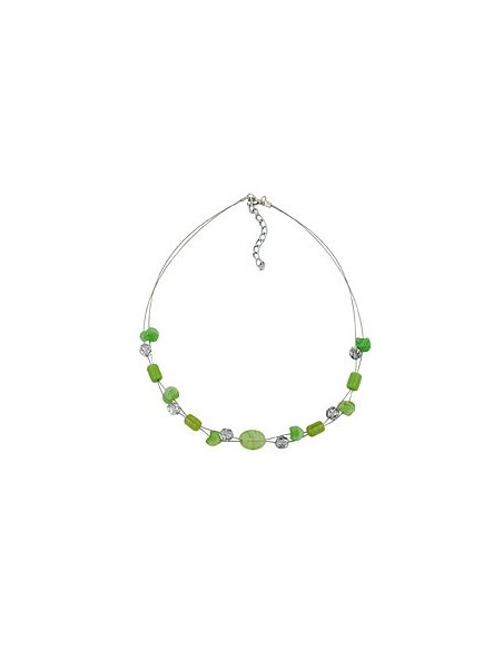 necklace glass beads green