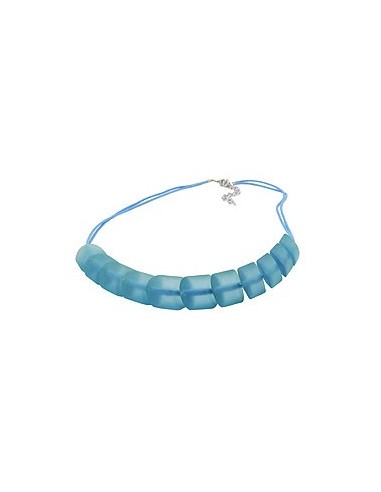 necklace slanted beads turquoise cord turquoise