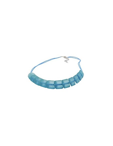 necklace slanted beads turquoise cord turquoise