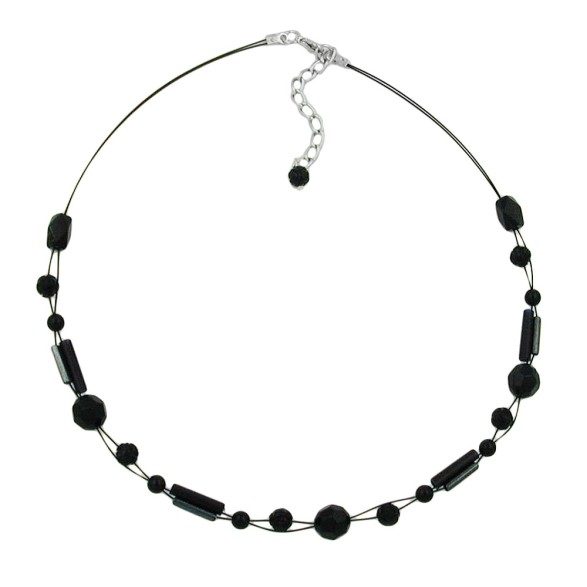 necklace beads black 43cm